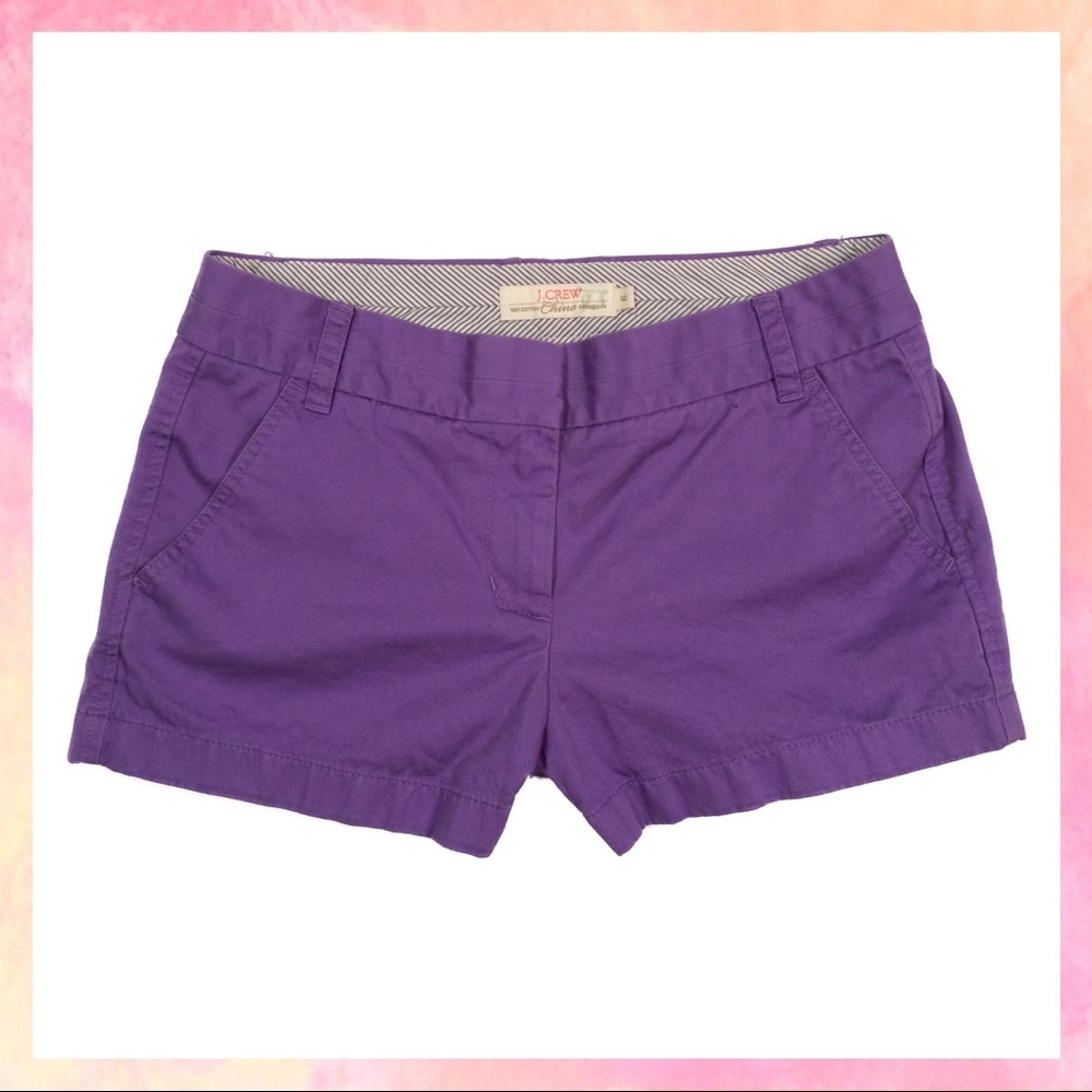J. Crew Purple Chino Shorts